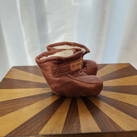 Lindberg Baby Booties Soft Brown Leather Fur Lining Winter Boots Shoes Warm - Picture 2 of 13